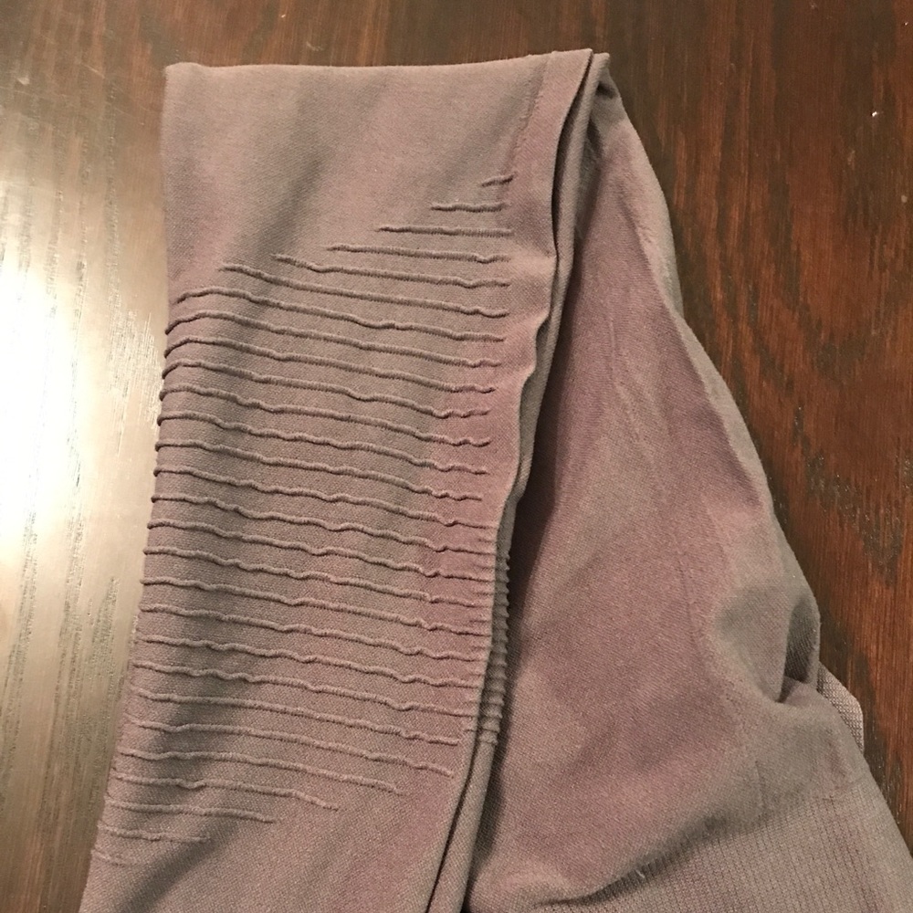 Grey Ribbed Tights - Picture 4 of 4